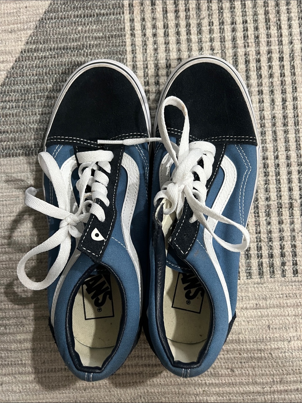 Vans Blue and Black Old Skool Sneakers